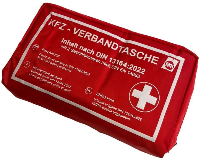 Auto eerstehulpkit 'rood' DIN 13164:2022
