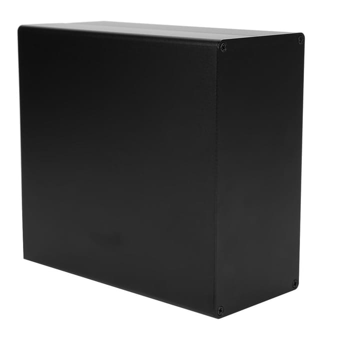 Boîtier de projet en aluminium noir mat pour carte PCB, boîtier de dissipation thermique, 80 x 160 x 170 mm