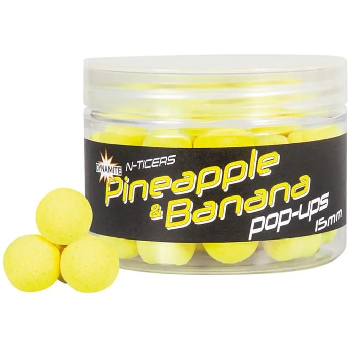 Drijvende boilies Dynamite Baits N-ticers Pineap & Bana 12MM