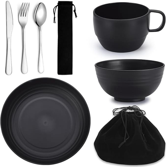 Camping Bestek Set - 3 Delig - Vork, Mes, Lepel - Herbruikbaar - Vaatwasserbestendig