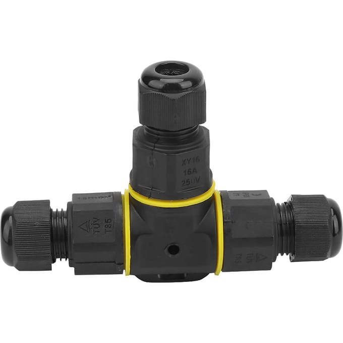 IP68 Waterdichte T-vormige 3-pins aansluitdoos Ondergrondse kabelmofconnector
