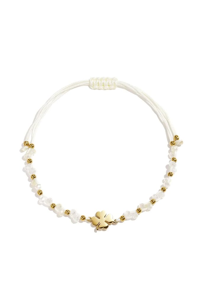Lucky charm armband Gebroken wit/Eén maat