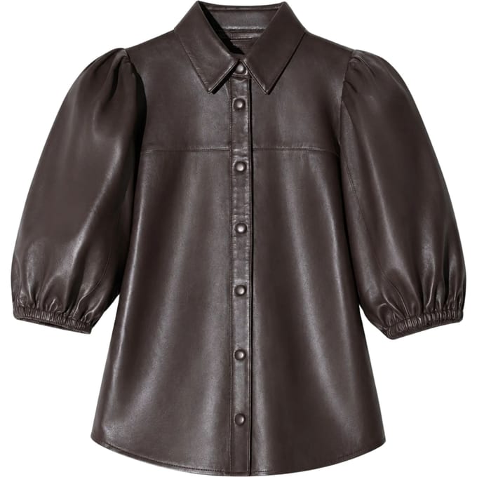 Janice Lars Blouses Bruin Lars Leer