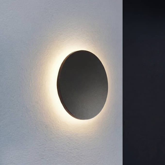 Lindby LED buiten wandlamp Selinel, zwart, 23 cm, huisnummer