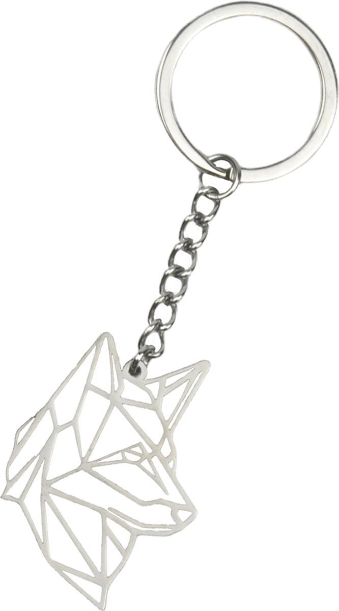 Metalen Sleutelhanger Geometrisch Patroon Sleutelhanger Dier - Hond