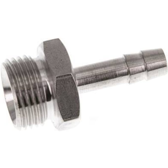 G 3/8'' Buitendraad x 6mm RVS Slangpilaar 40 Bar