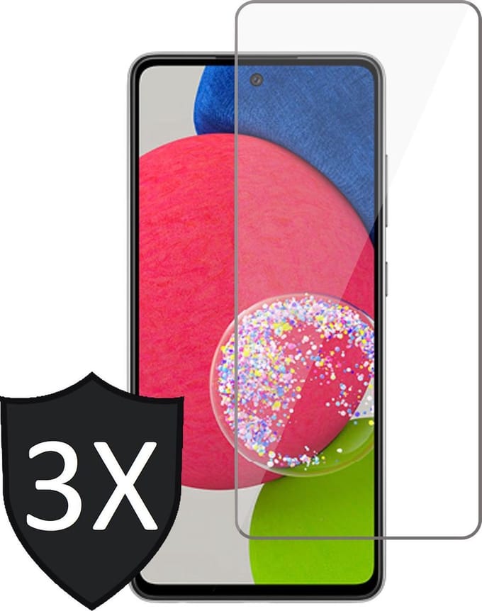 Screenprotector geschikt voor Samsung Galaxy A52s - Gehard Glas Screen Protector - 3 Stuks