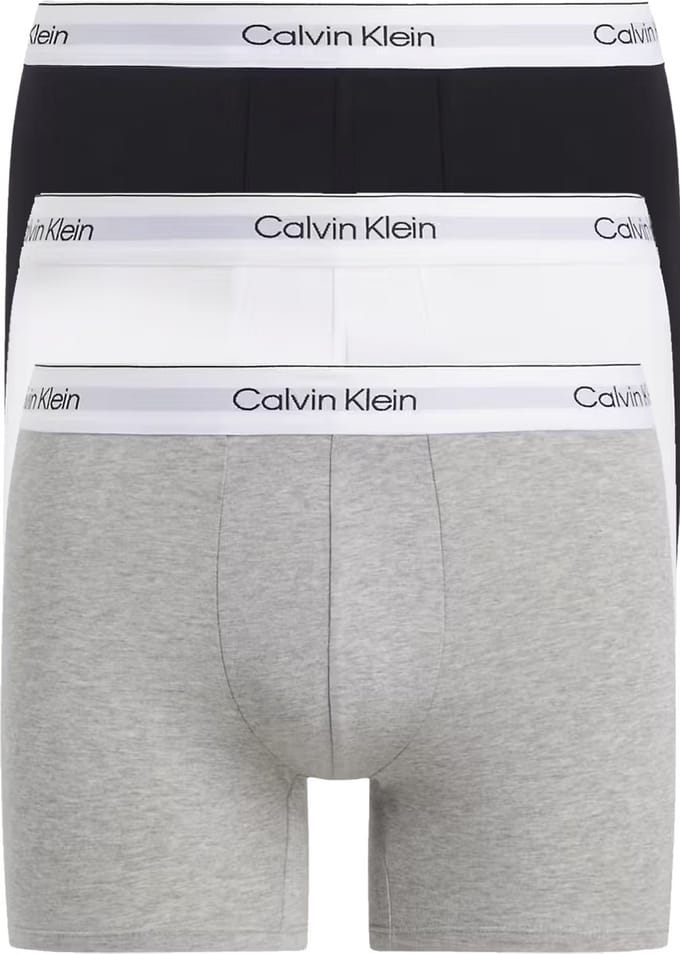 Calvin Klein Icon Cotton Stretch Boxer briefs (3-pack) - heren boxers extra lang - zwart - grijs - wit