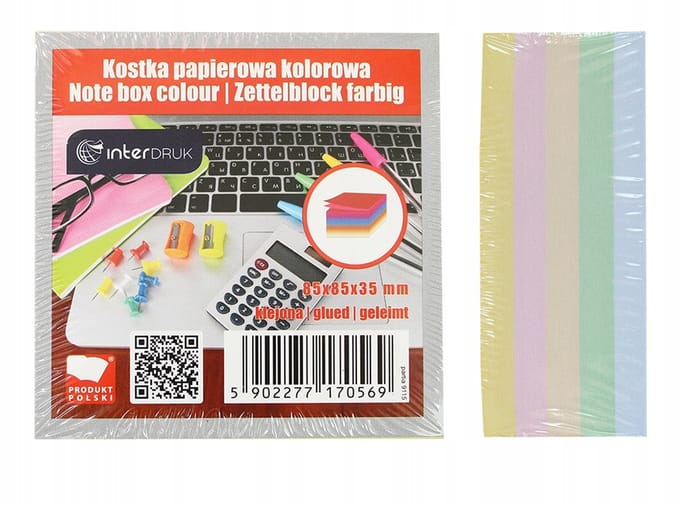 Kleurrijke Kleefblokjes 85x85x35mm - 350 Vel