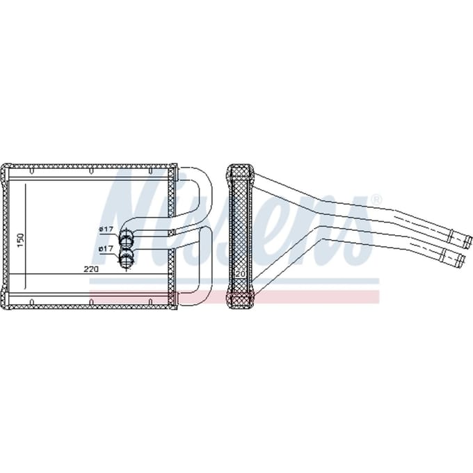 Warmtewisselaar, interieur verwarming NISSENS 77642