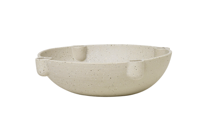 Ferm Living Bowl kandelaar keramiek - lichtgrijs