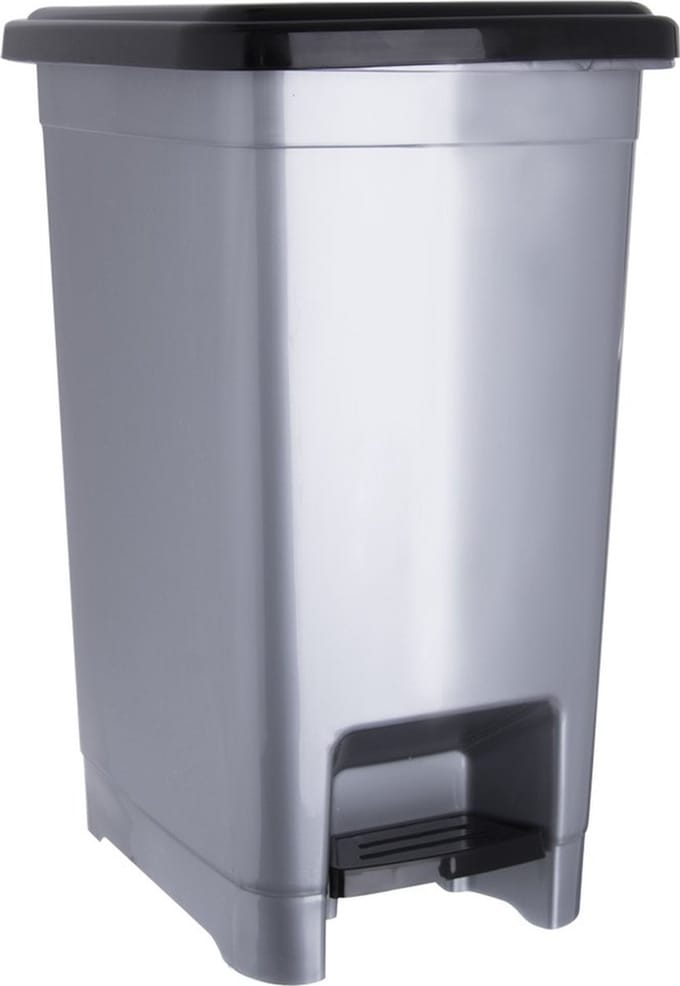 Prullenbak Plastic met Pedaal Smalle 15 l - Afvalmand - Afvalemmer