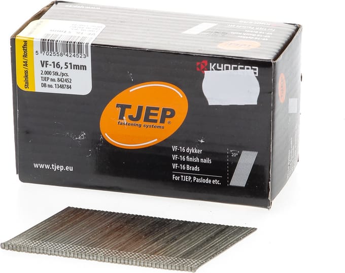 Brad 16G 1.6mm l=50mm schuin 20° RVS (2000)