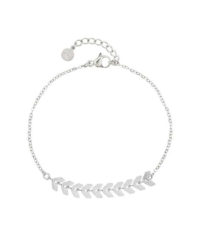 Mint15 Armband 'Fishtail Bracelet' - Zilverkleur RVS/Stainless Steel