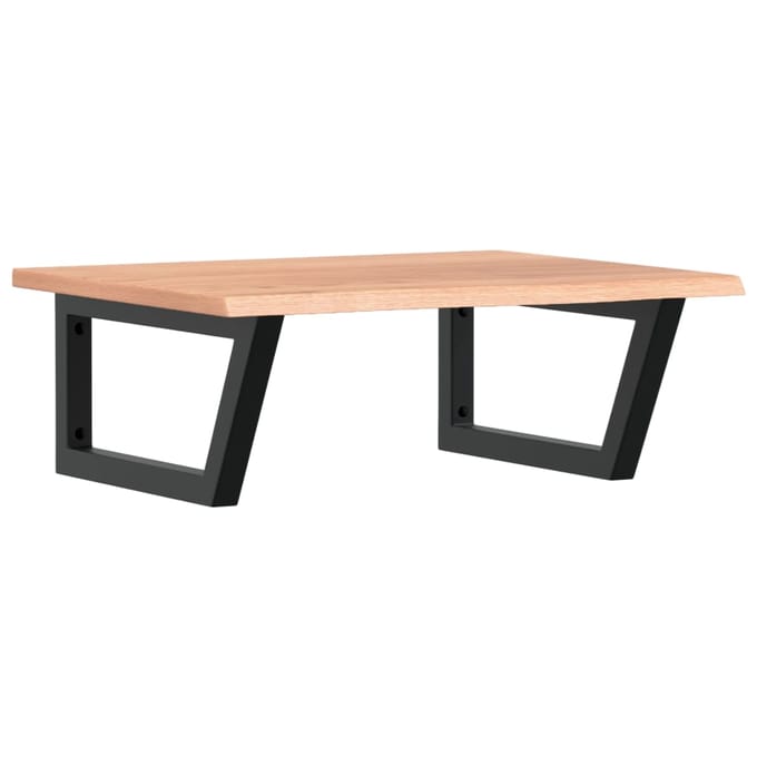 vidaXL - Badkamer - wandschap - staal - en - massief - eikenhout