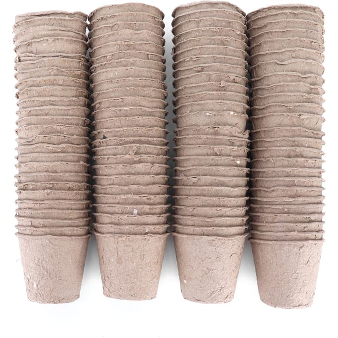 100 Stuks 6cm Papier Turfpot Afbreekbaar Rond Zaailing Kweken Pot Tuin Accessoire gray