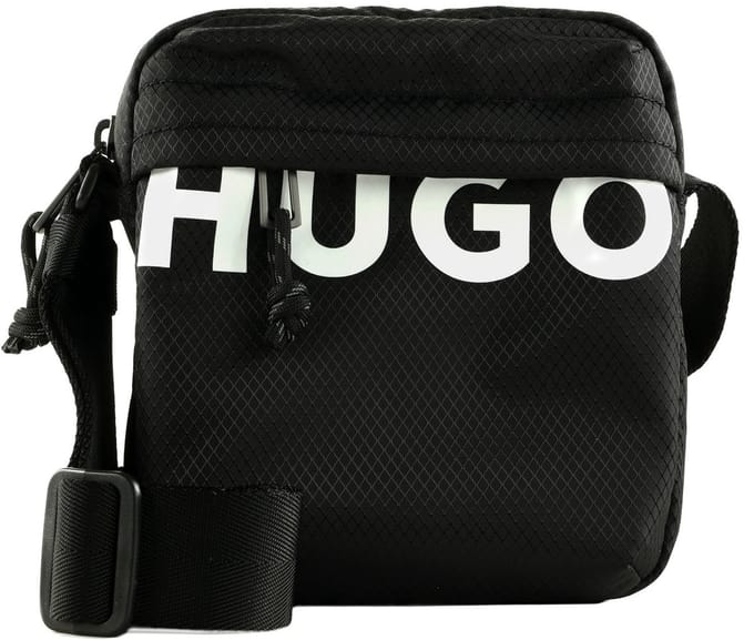 HUGO Schoudertas Shaun NS Zip Reporter Bag Black Zwart
