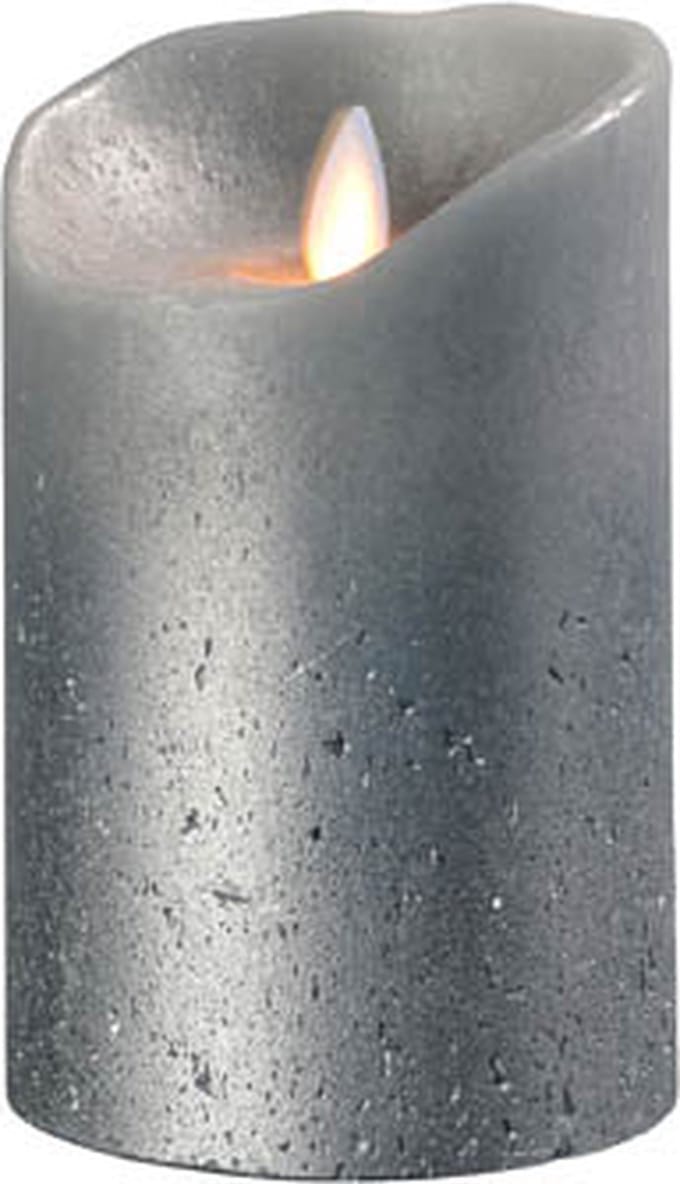 Sompex Flame LED kaars van echt was - Grijs Metallic