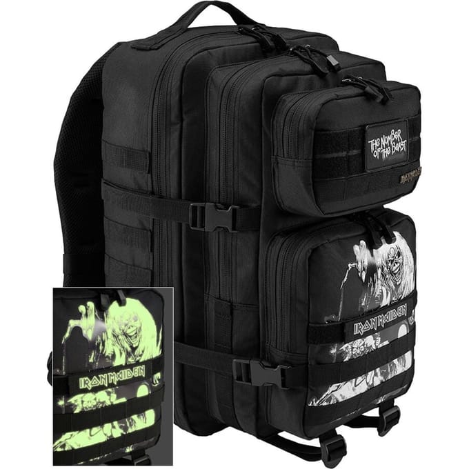 Iron Maiden Number Of The Beast GITD - Cooper Large Unisex Rugtas - zwart - Standard