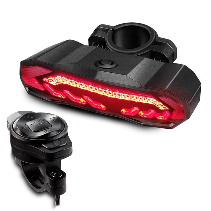 Fietsachterlicht USB oplaadbaar multifunctioneel fietsachterlicht met hoge zichtbaarheid en rem zwart