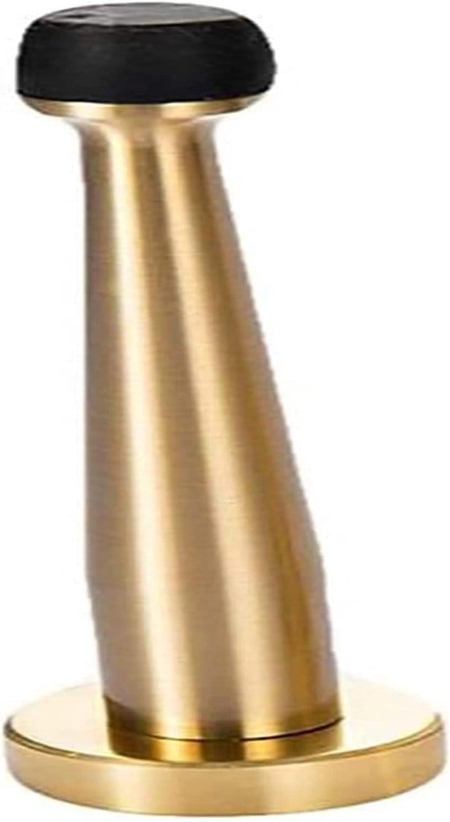 Deurstops - Deurstopper Deurhouder - Deur Open Houden - Anti-botsing Rubberen Tip - 120mm - Goud