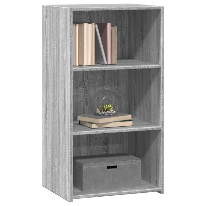 vidaXL - Dressoir - 50x41x93 - cm - bewerkt - hout - grijs - sonoma - eikenkleurig