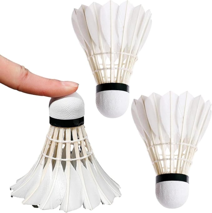Badminton Ballen - Shuttlecocks Vliegballen - Sport Training - Vlucht Stabiliteit - 3 Stuks - Wit