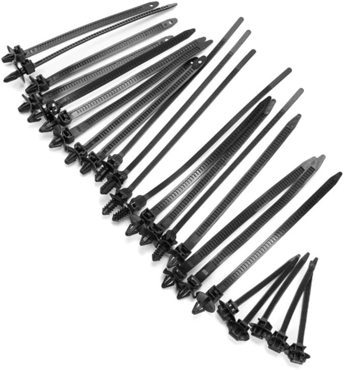 25 Stuks Auto Nylon Tie Wrap Kabel Vaste Sluiting Clips Auto Slang Bevestiging Zip Strap Zelfsluitende Nylon kabelbinders