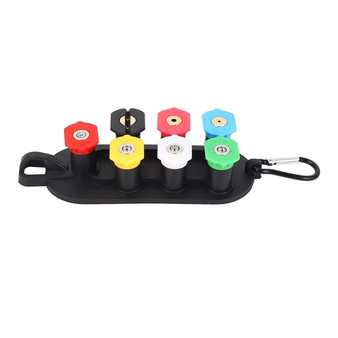 Ensemble de 7 embouts de buse de nettoyeur haute pression 4000PSI Connecteur rapide 1/4 de pouce Embouts de lavage sous pression avec black