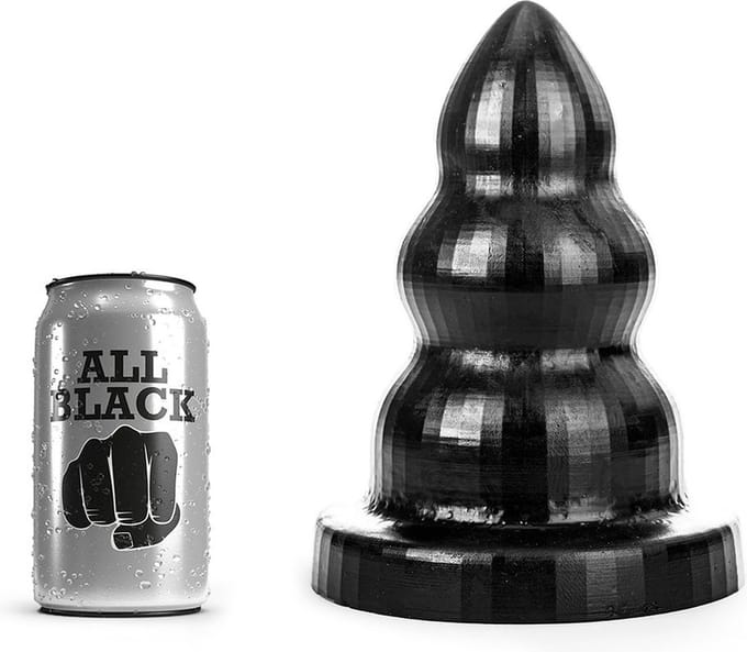 All Black - Triple Pleasure Buttplug - Zwart S