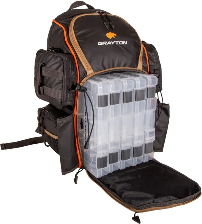 Grayton Tough Gear Multi Backpack (Incl. 5 Tackleboxen) - Visrugtas