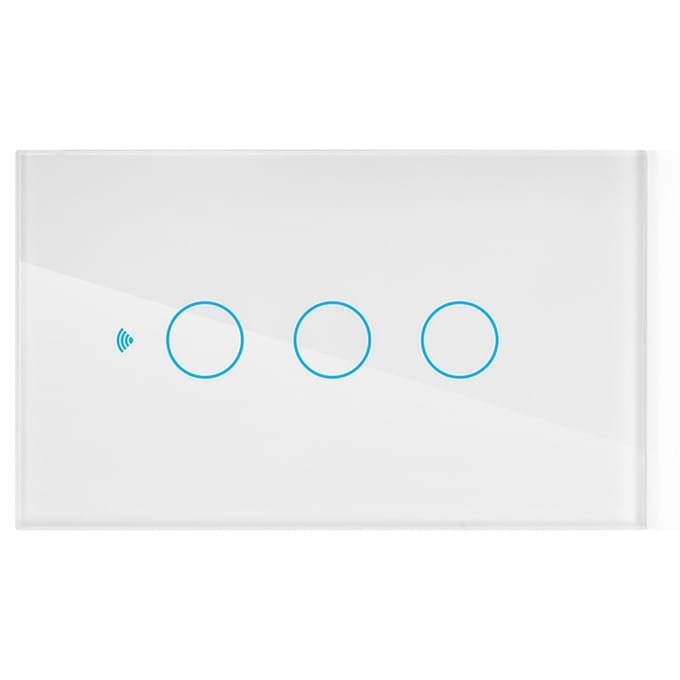 WiFi Touchscreen Schakelaar Enkele Cirkel voor Alexa voor Google 3?Weg AC  (Wit ) wit