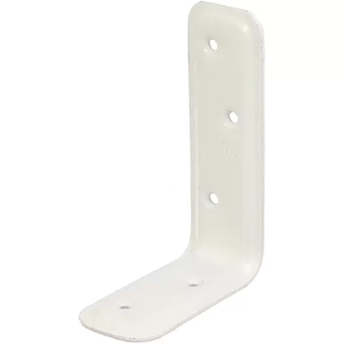Alberts Verbindingshoek - Wit Geplastificeerd Staal - Ingeperst - 80x120x40mm