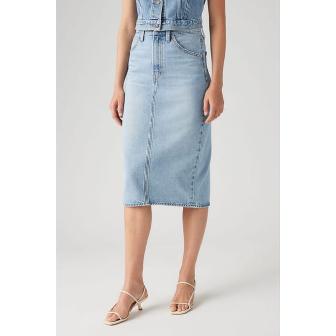 Levi's High Rise Back Slit Skirt Taglia: W23 | Minigonne Outlet | Donna
