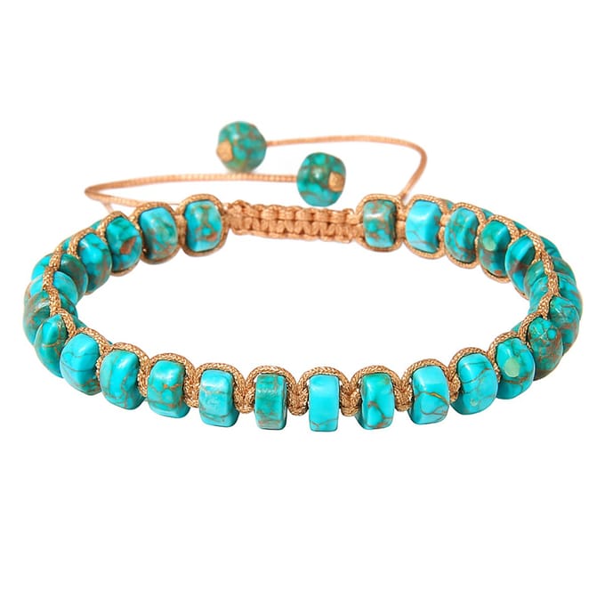 Marama - Heren armband Turkoois - Verstelbaar 19-24 cm - Stoer design