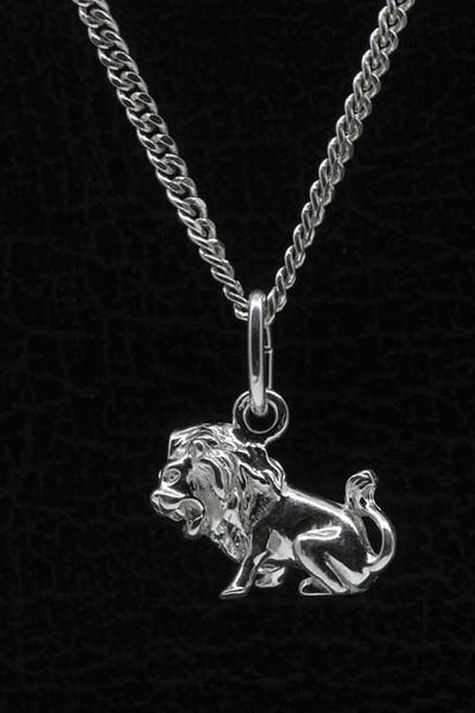 Zilveren Sterrenbeeld Leeuw ketting hanger - klein