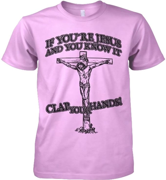 Hybris Als je Jezus bent, klap dan in je handen! Roze