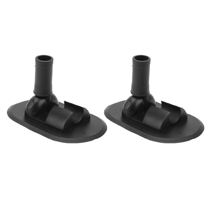 2 STUKS Opblaasbare Boot Tent Basis PVC 180 Graden Rotatie Kajak Luifel Montagebasis voor Roeiboot Speedboot black