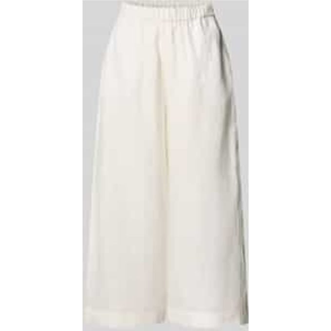 Wide leg linnen broek met elastische band, model 'MINNIE'