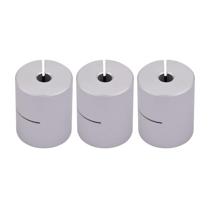 Aibecy stijve askoppeling 5 mm tot 8 mm boring L23xD18 askoppelingconnector voor 3D-printer 3pcs zilver