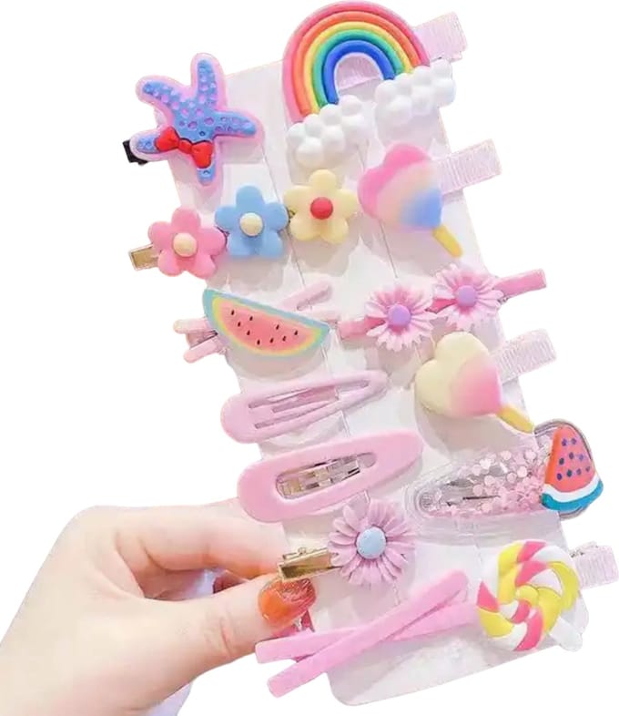 Hiden - Haarspelden Set - Haarclips - Haarspeld - Haarklemmen - Haar Accessoires - Kinderen - Set 6 - Roze