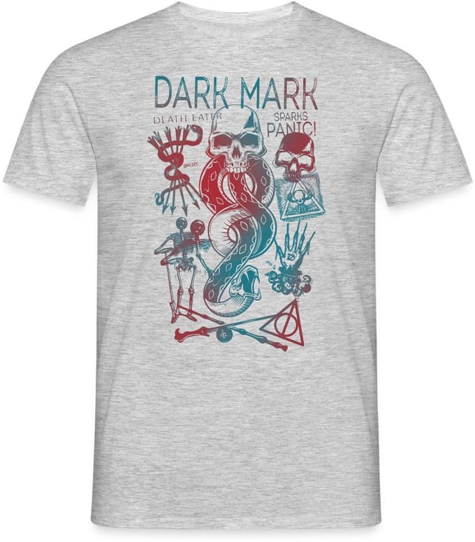 Harry Potter Duistere Teken & Gruzielement Ontwerp T-Shirt Heren