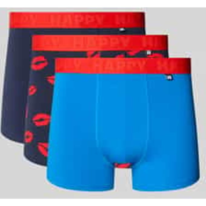 Happy Socks - 3-Pack Kisses Up Short Boxers - Heren - Ondergoed