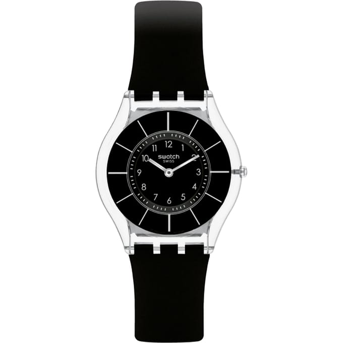 Swatch BLACK CLASSINESS AGAIN Kernhorloge SS08K103, Transparant