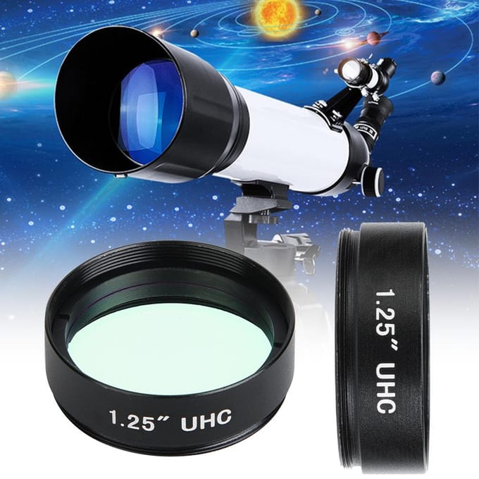 1.25 Inch 31.7mm Filter UHC Lichtvervuiling Onderdrukking Lens voor Astronomische Telescoop Monoculair black