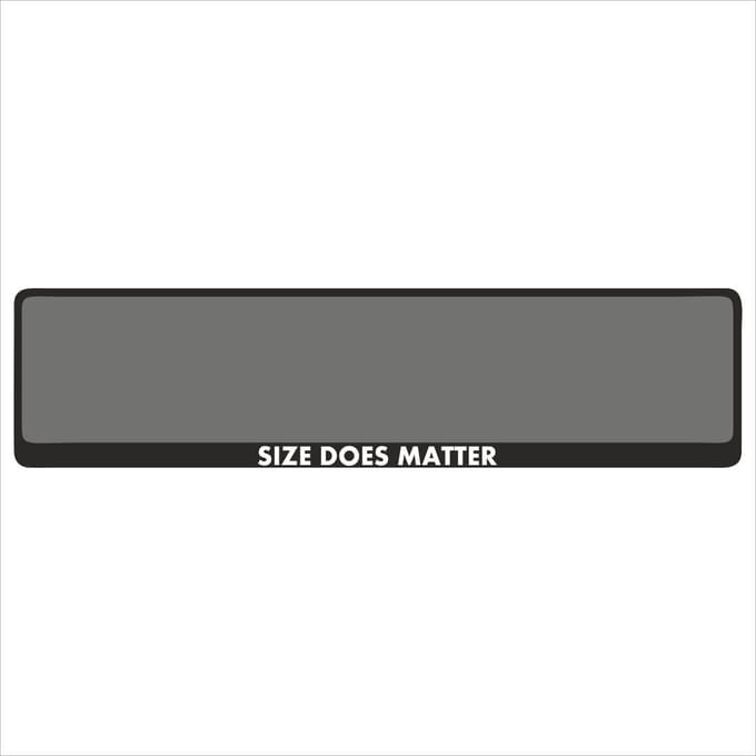 Kentekenplaathouder - Auto - Met Tekst - Size does matter - Voor Kentekenplaat 520x110mm