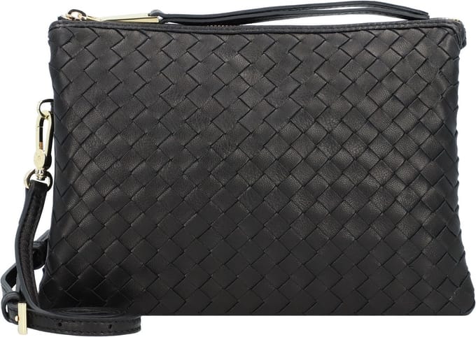 abro Piuma Schoudertas Leer 25 cm - Dames - black-gold