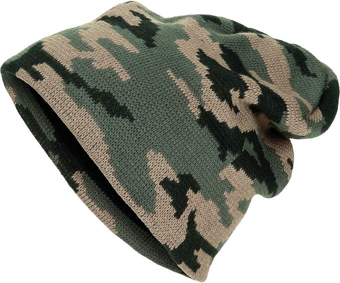 MFH - Gebreide muts -  "Beanie"  -  Woodland Camo  -  fijn breisel