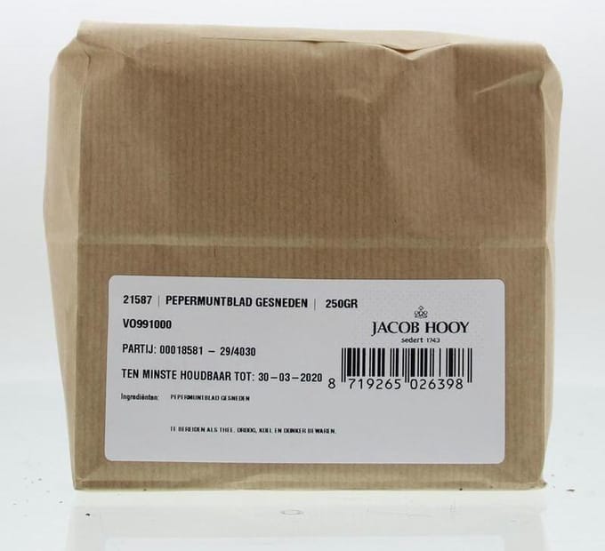 Jacob Hooy Pepermuntblad gesneden brunch 250 Gram