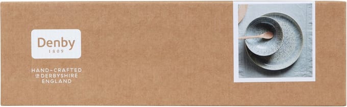 Denby | Halo Speckle Coupe Dinerbord Set van 4 ø 26 cm - Bord